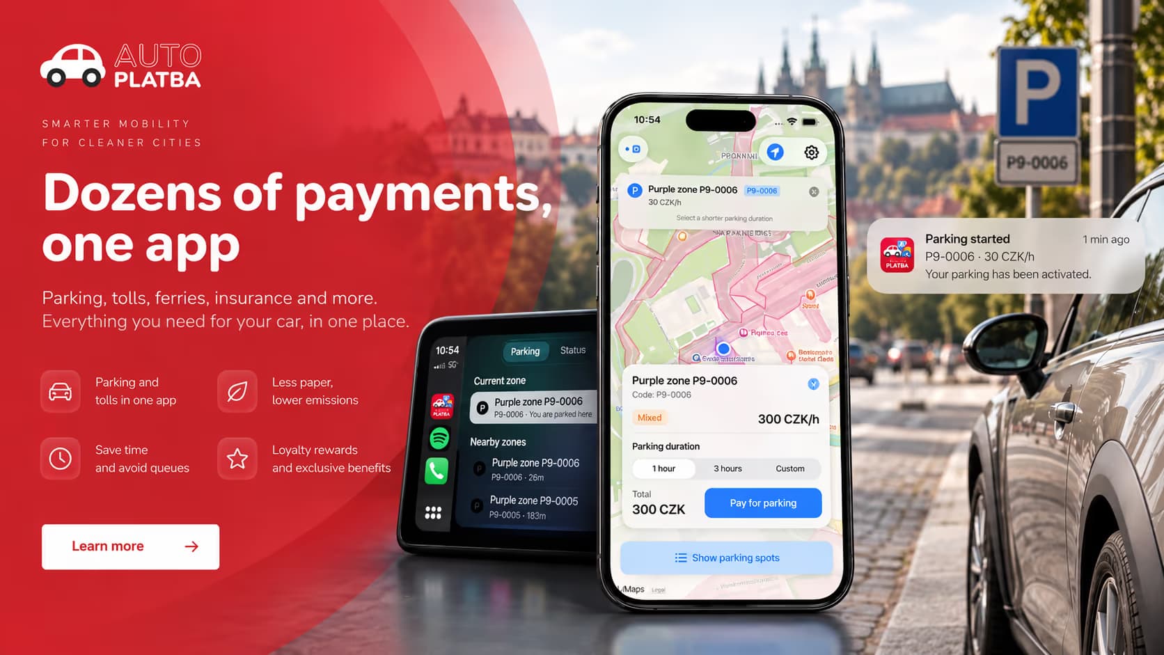 Autoplatba on iPhone and in CarPlay