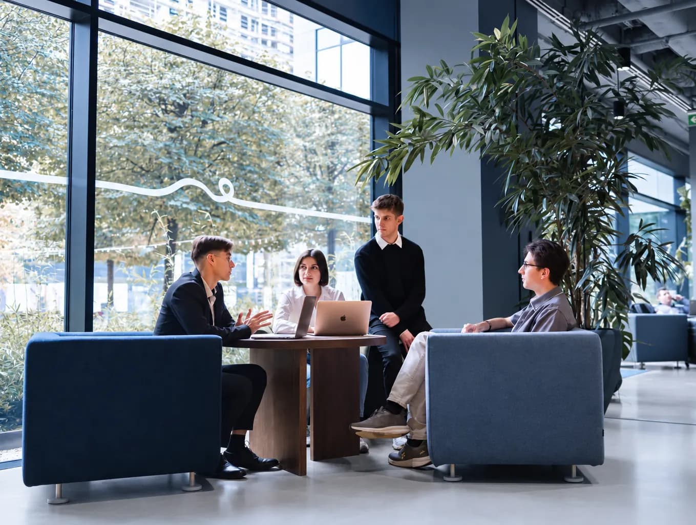 Devehope team in a meeting